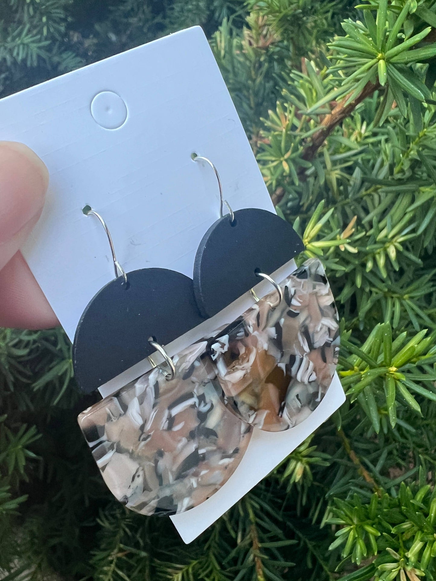 Dark Peachy Wood and Acrylic Deco Drops