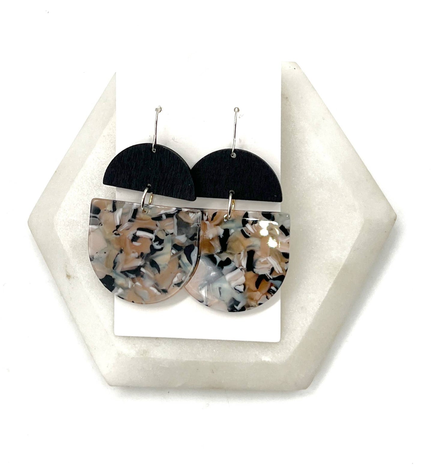 Dark Peachy Wood and Acrylic Deco Drops