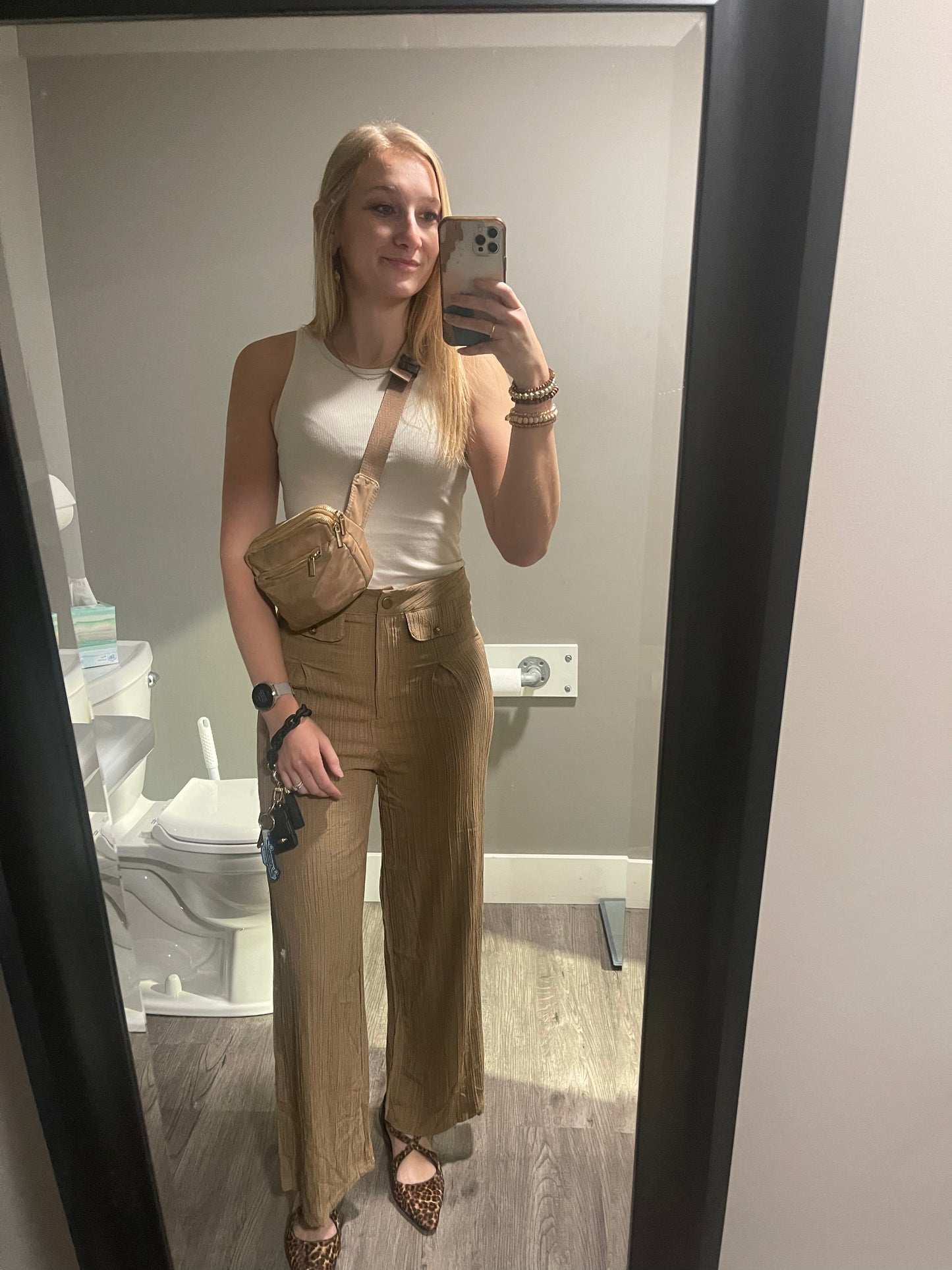 High Waisted Brown Pants