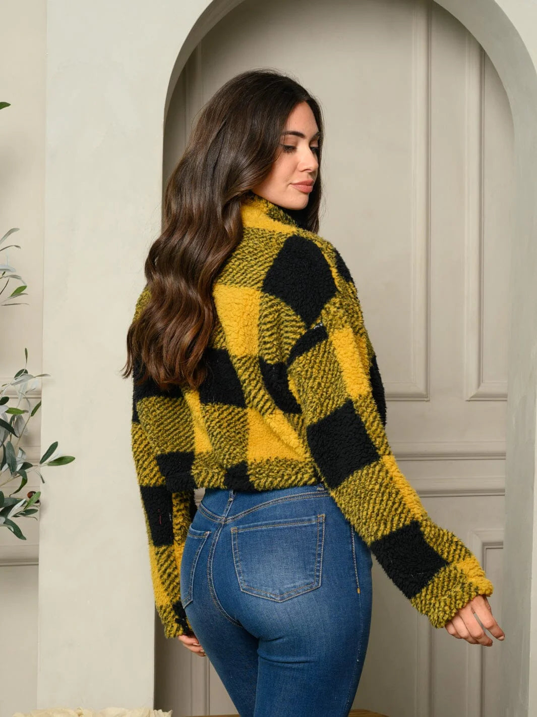 Checker Print Pullover