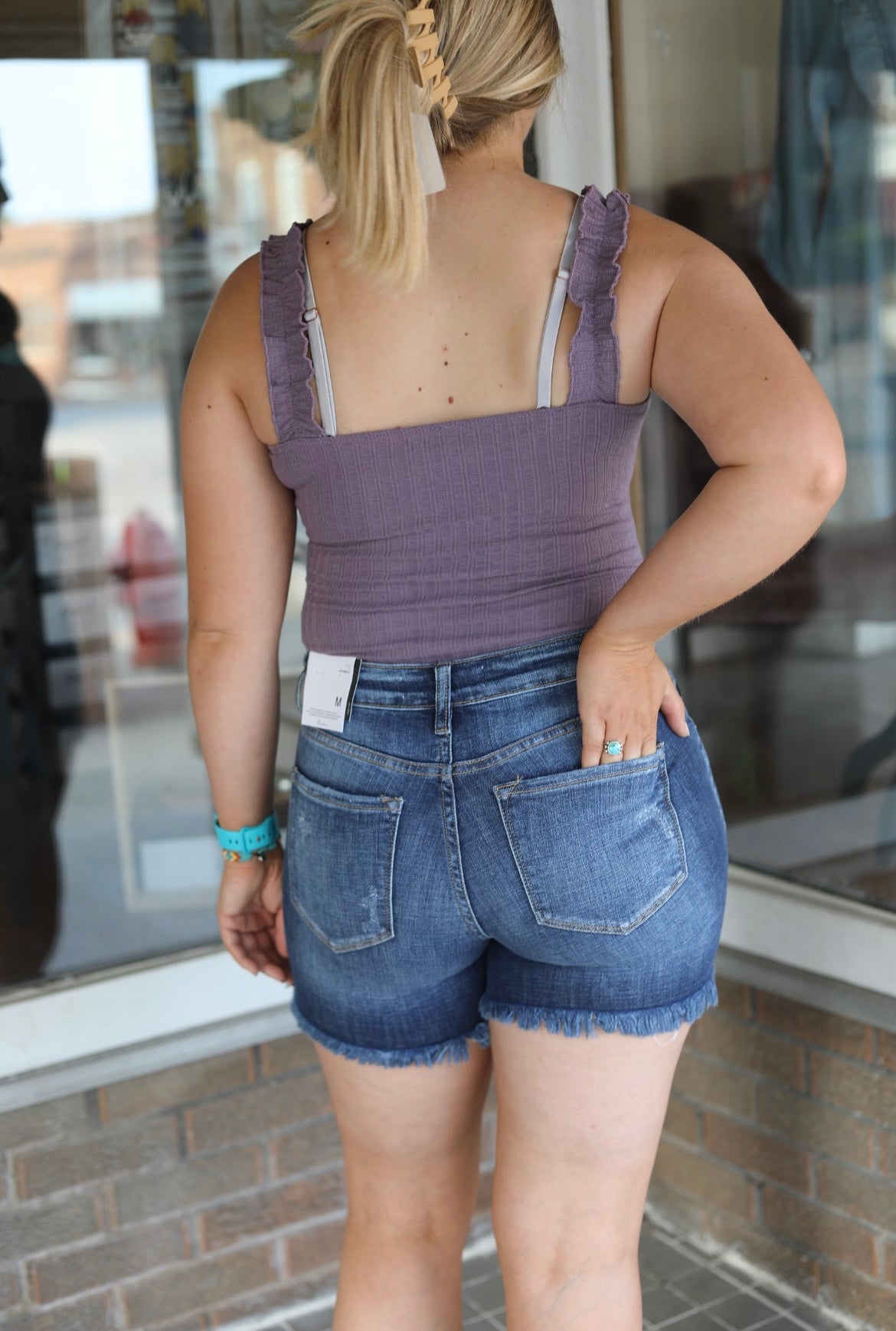 RIBBED BODY SUIT-PURPLE