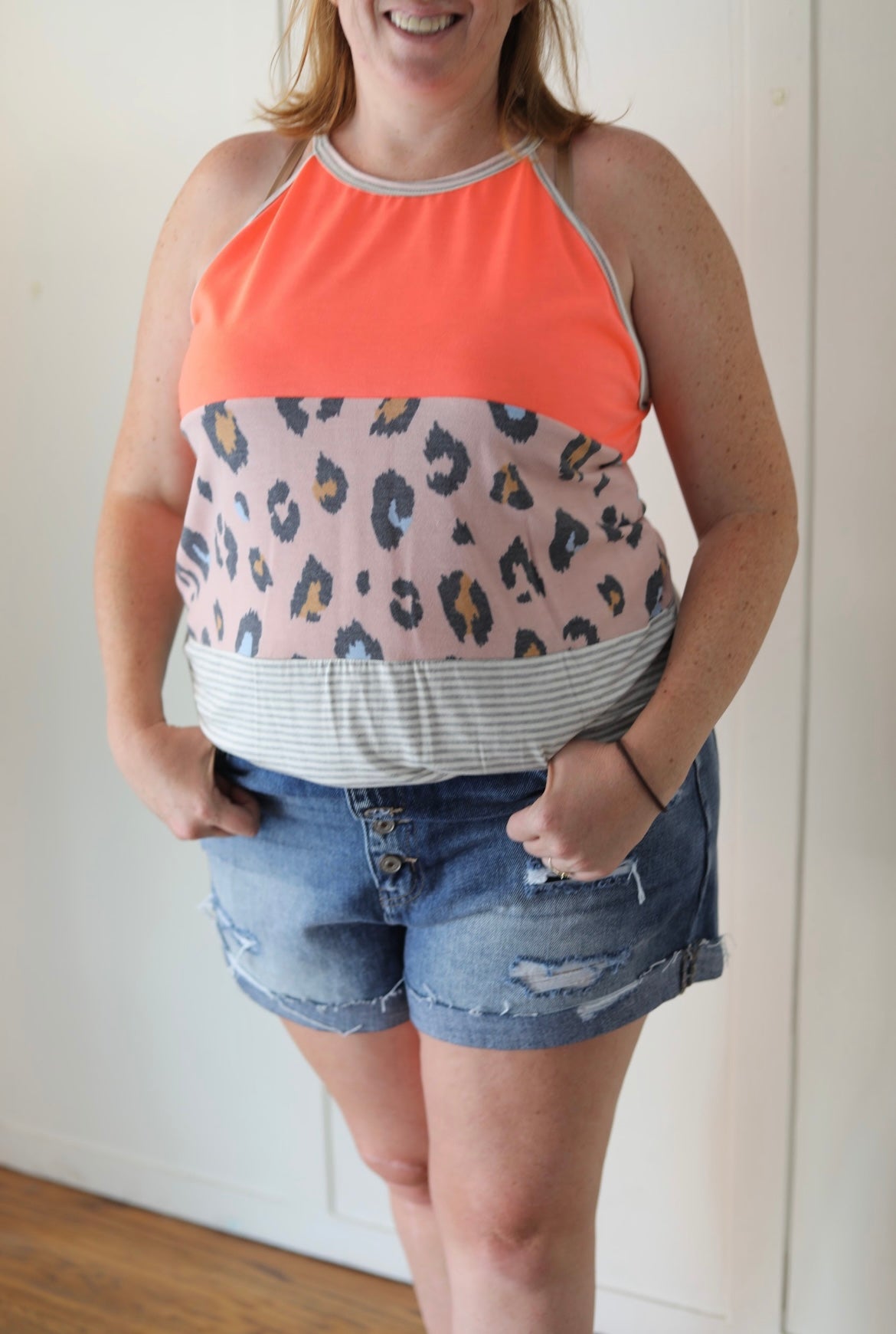 Colorblock Halter Tank