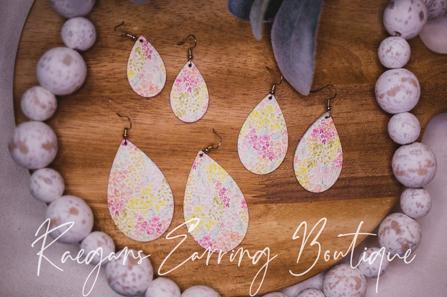 Spring Watercolor Floral Teardrops