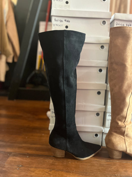 Over the Knee Boots-Black