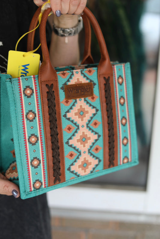 Montana West Wrangler Aztec Tote: Blue