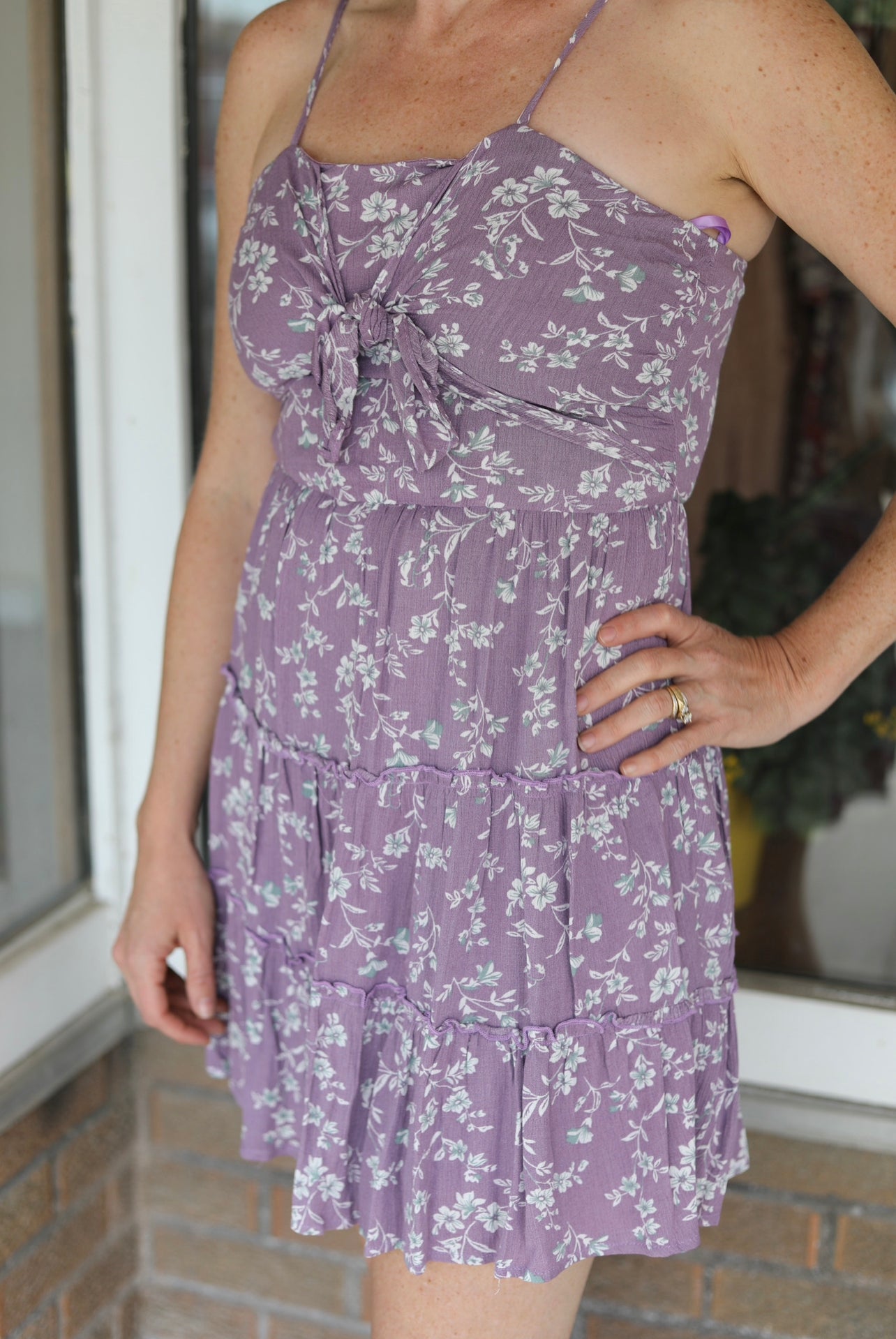 Purple Floral Dress