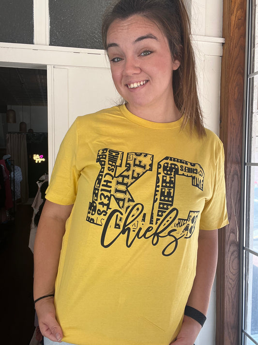 Yellow Chiefs KC Tee