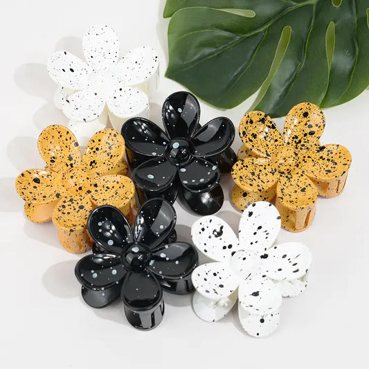 Splash Ink Flower Hair Clip