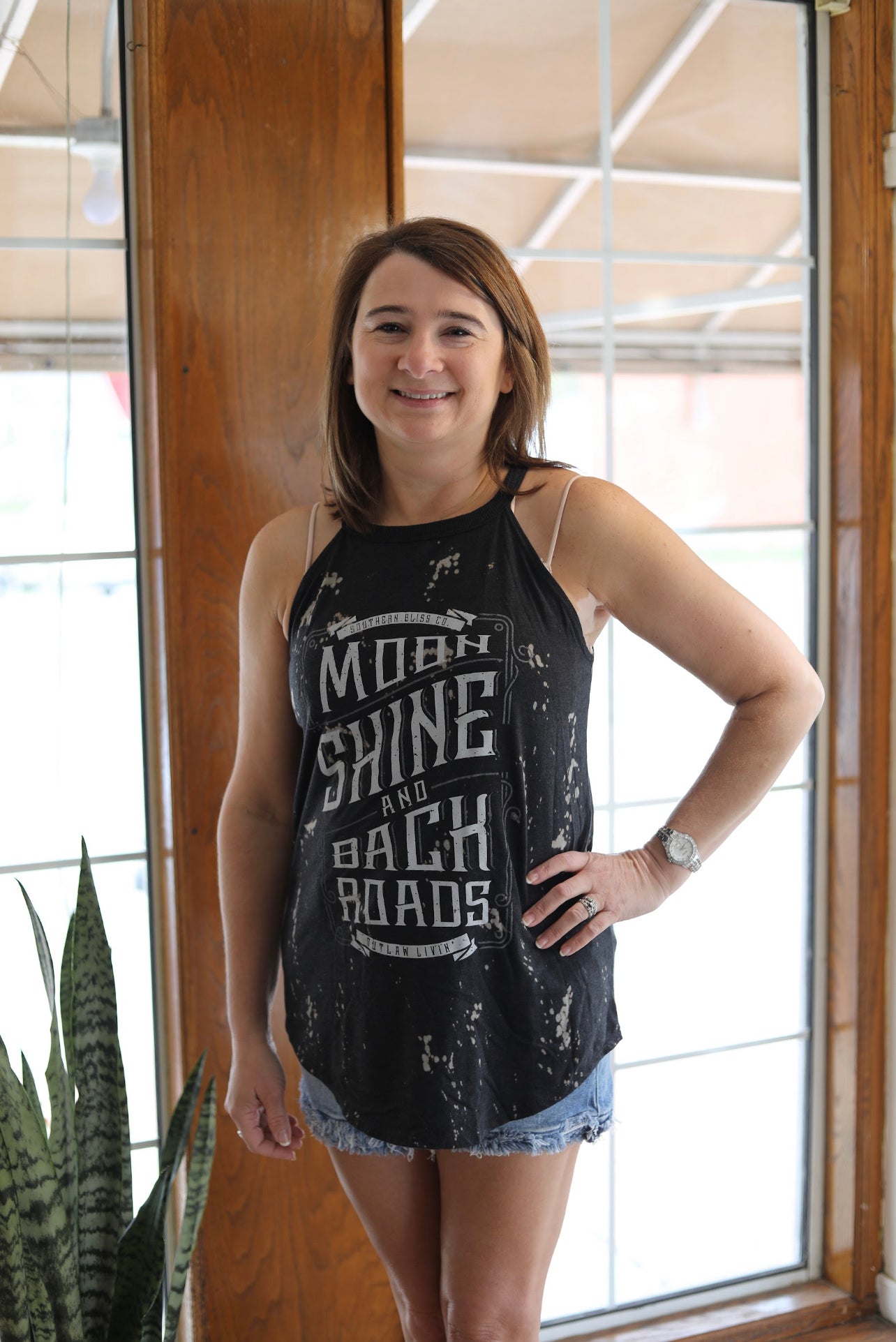 Moonshine and Backroads Bleached Tank