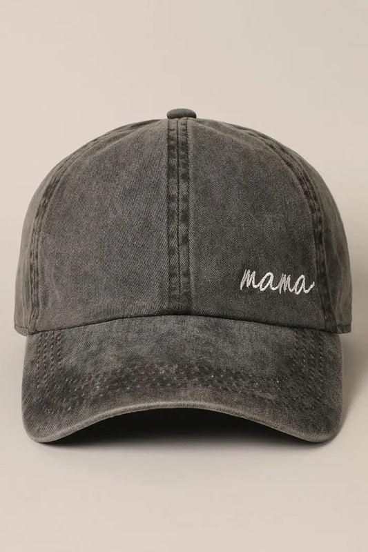 Mama Embroidered Cotton Baseball Cap