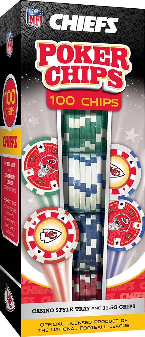 Kansas City Chiefs NFL Poker Chips 100pc