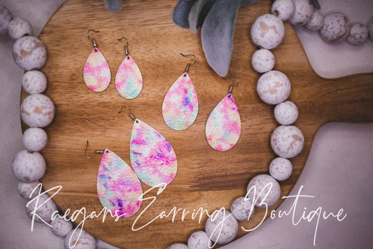 Pastel Tie Dye Teardrops