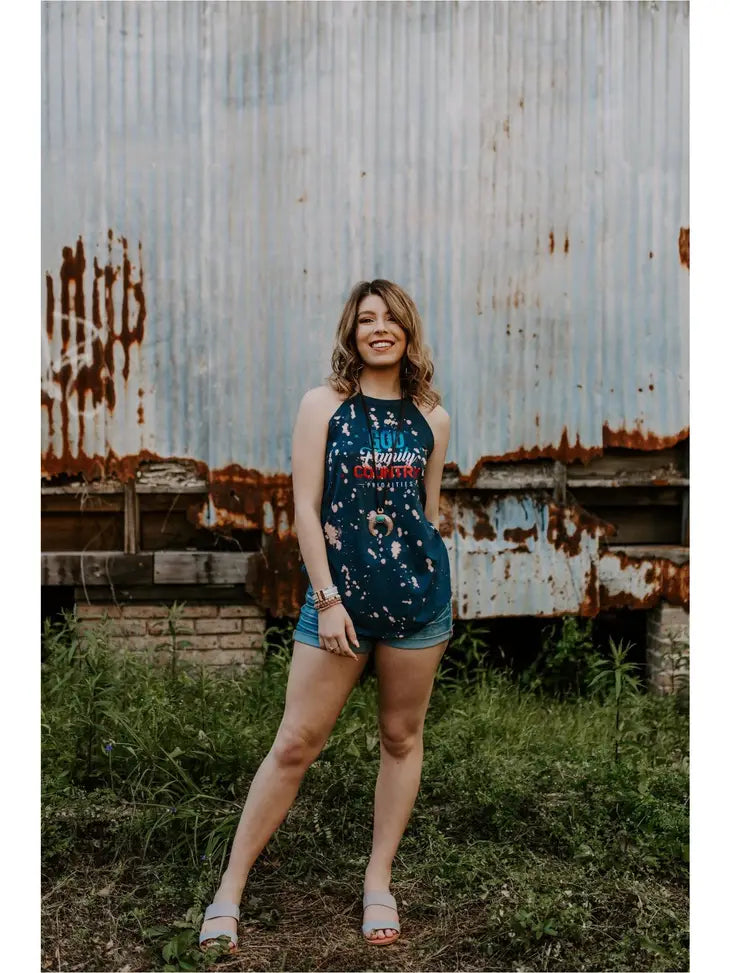 God Family Country Bleached Tank