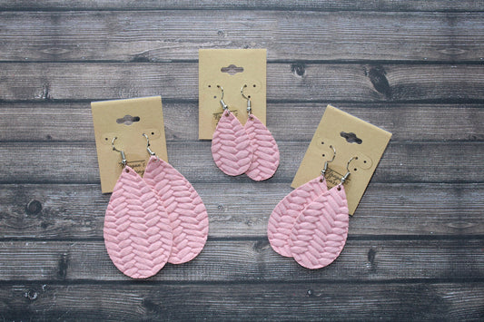 Light Pink Braided Teardrops