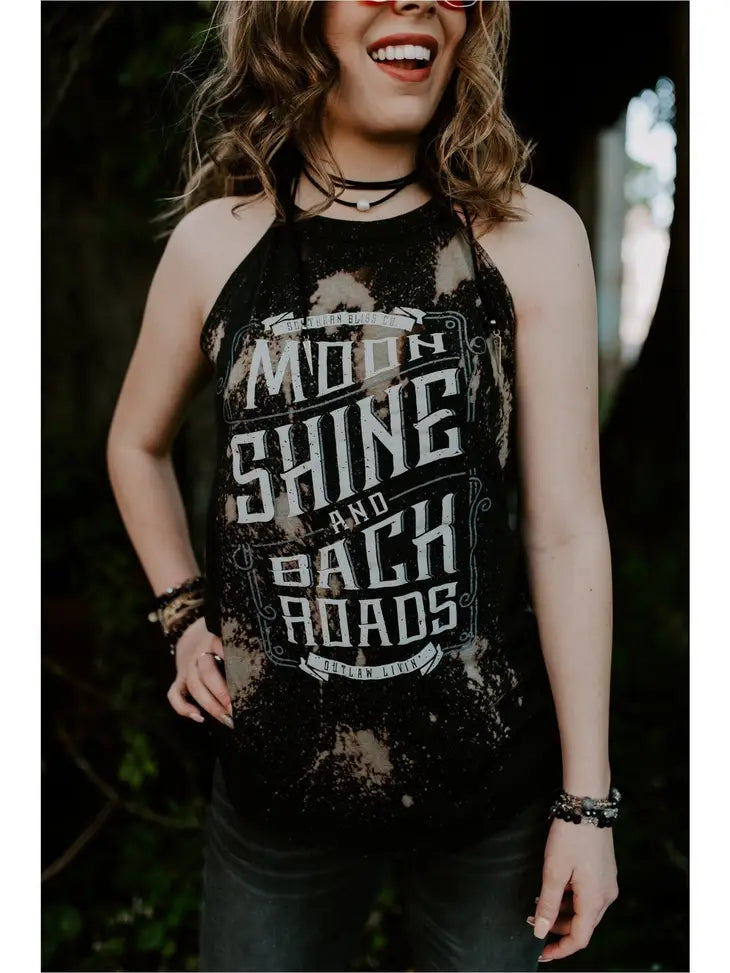 Moonshine and Backroads Bleached Tank