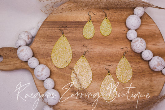 Yellow Shimmer Teardrops