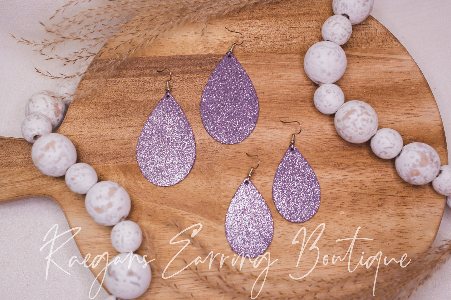 Light Purple Shimmer Teardrops