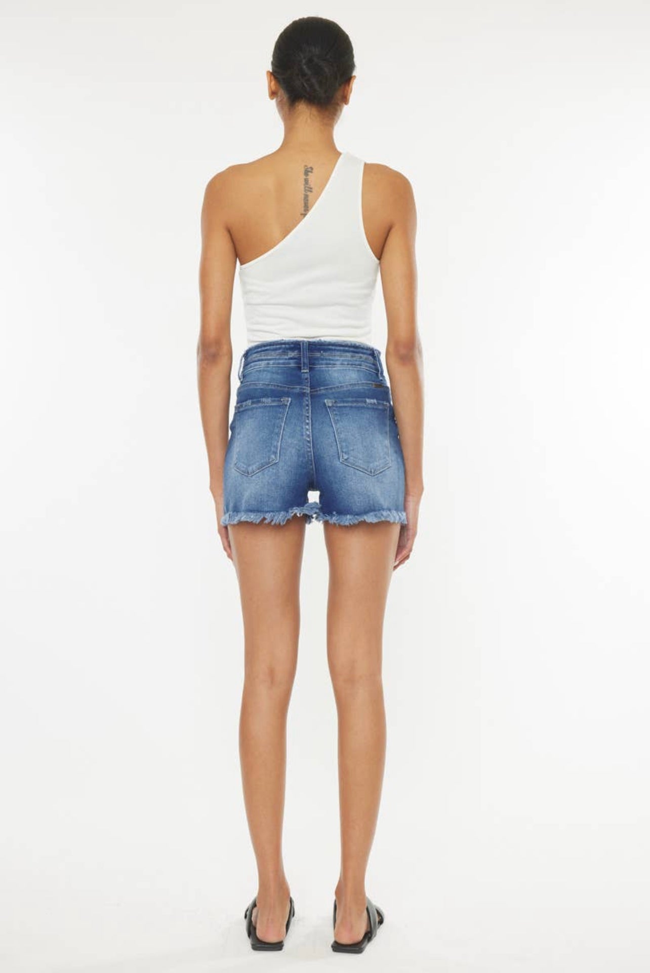 Kan Can High Rise Denim Shorts