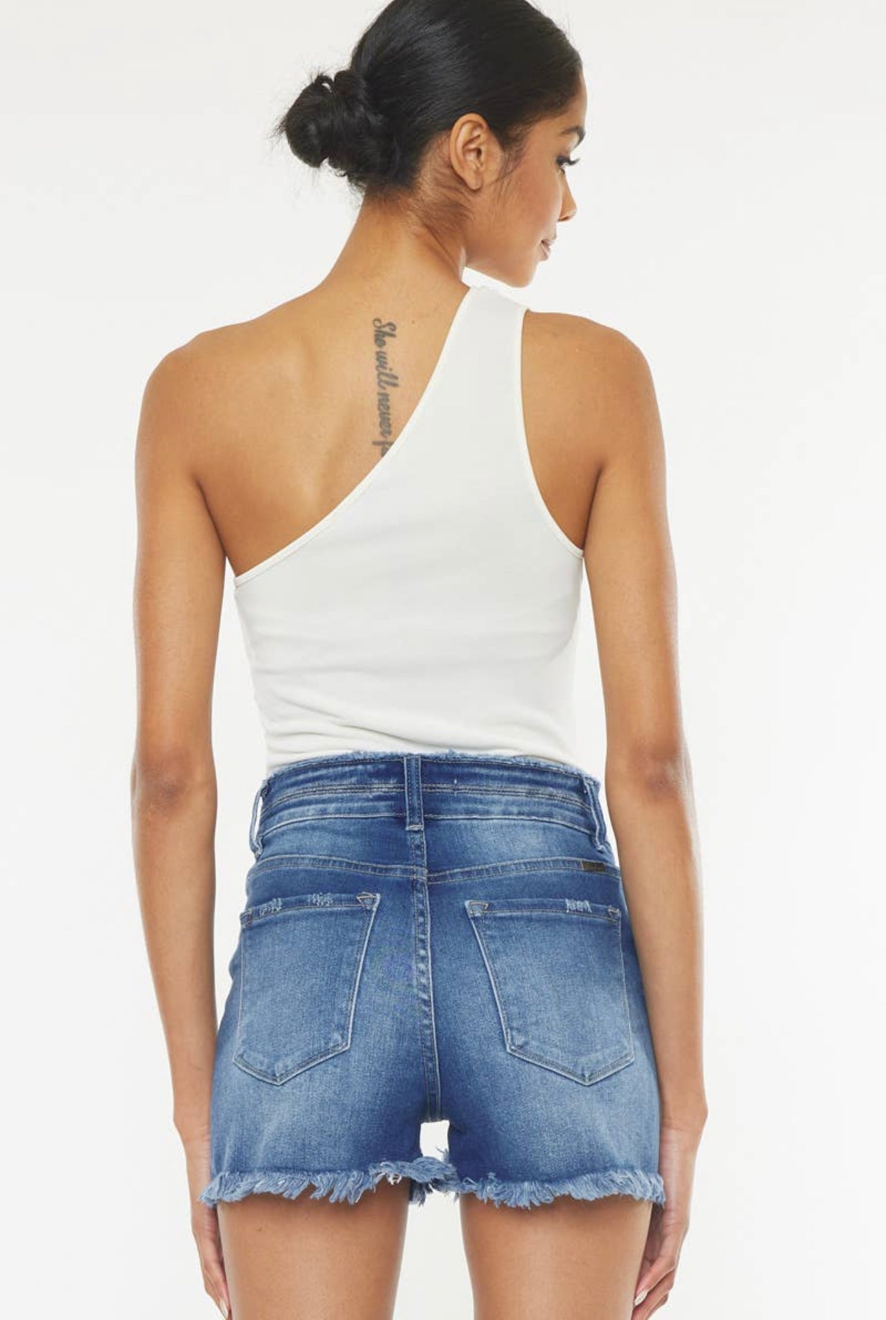 Kan Can High Rise Denim Shorts