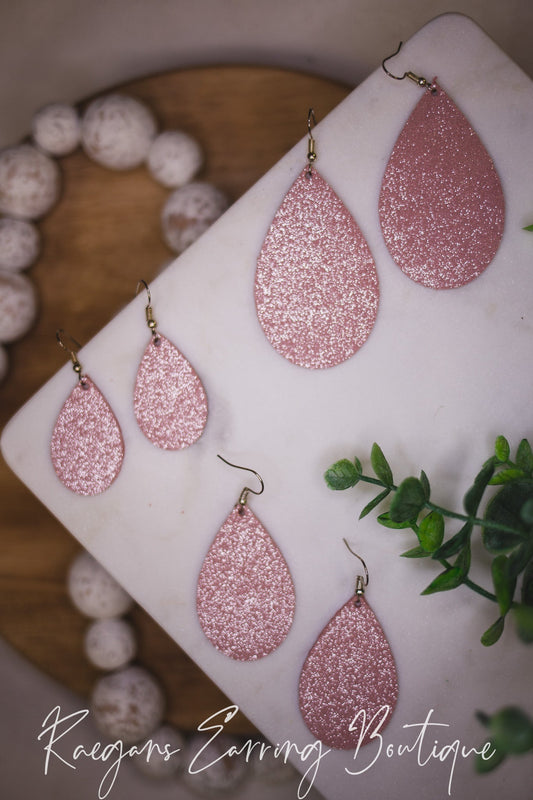 Light Pink Shimmer Teardrops